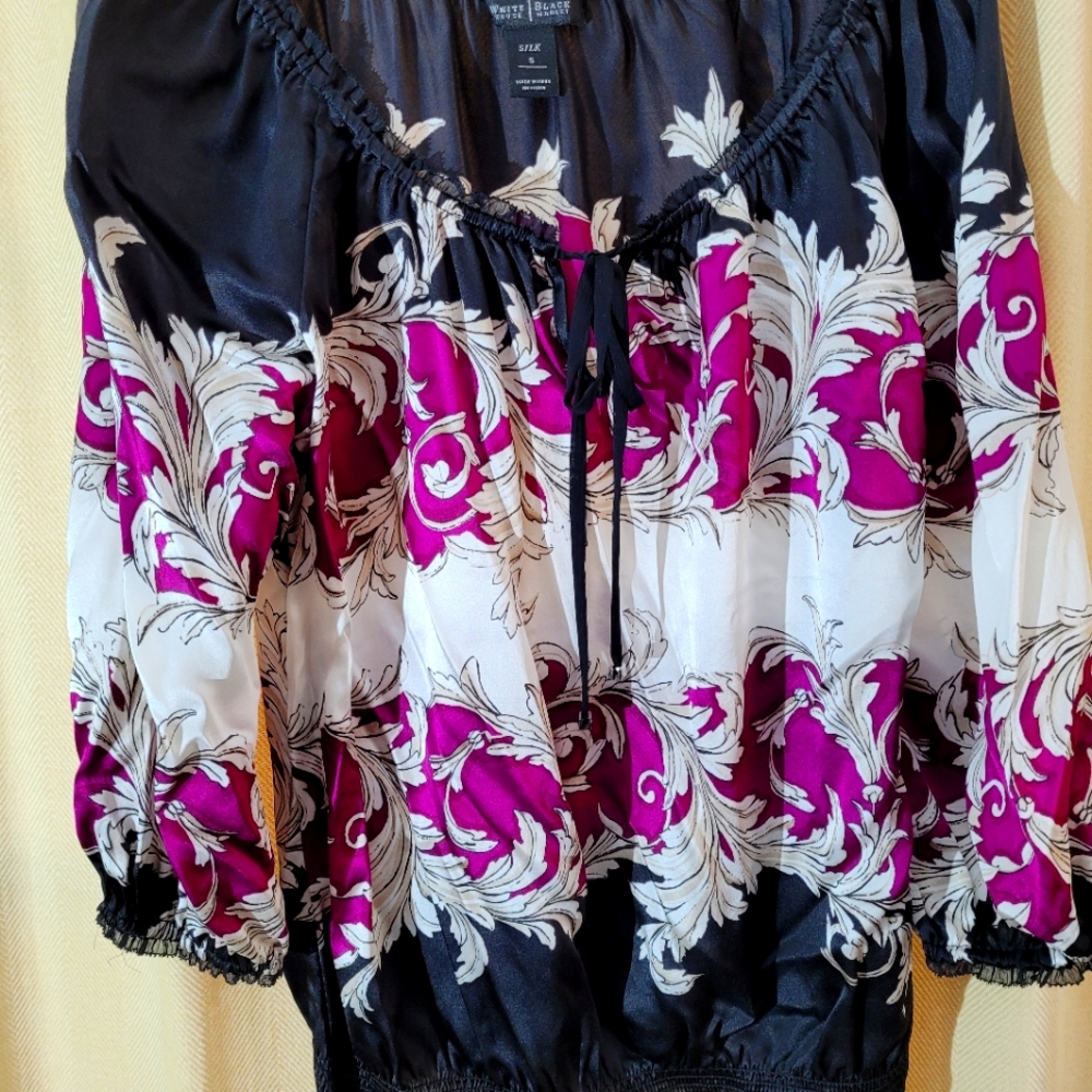 White House Black Market silk blouse